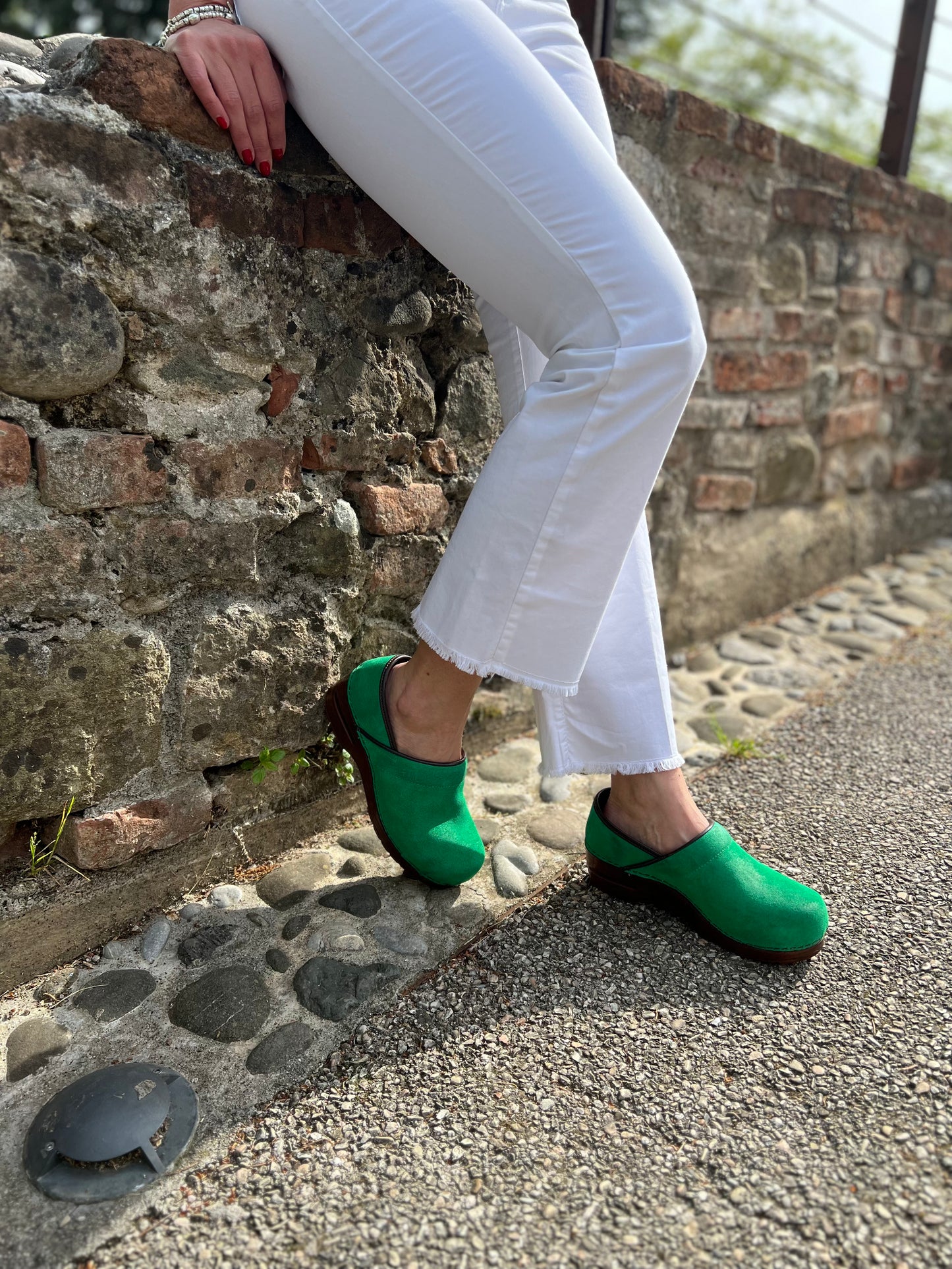 CLOGS SUEDE VERDE SMERALDO