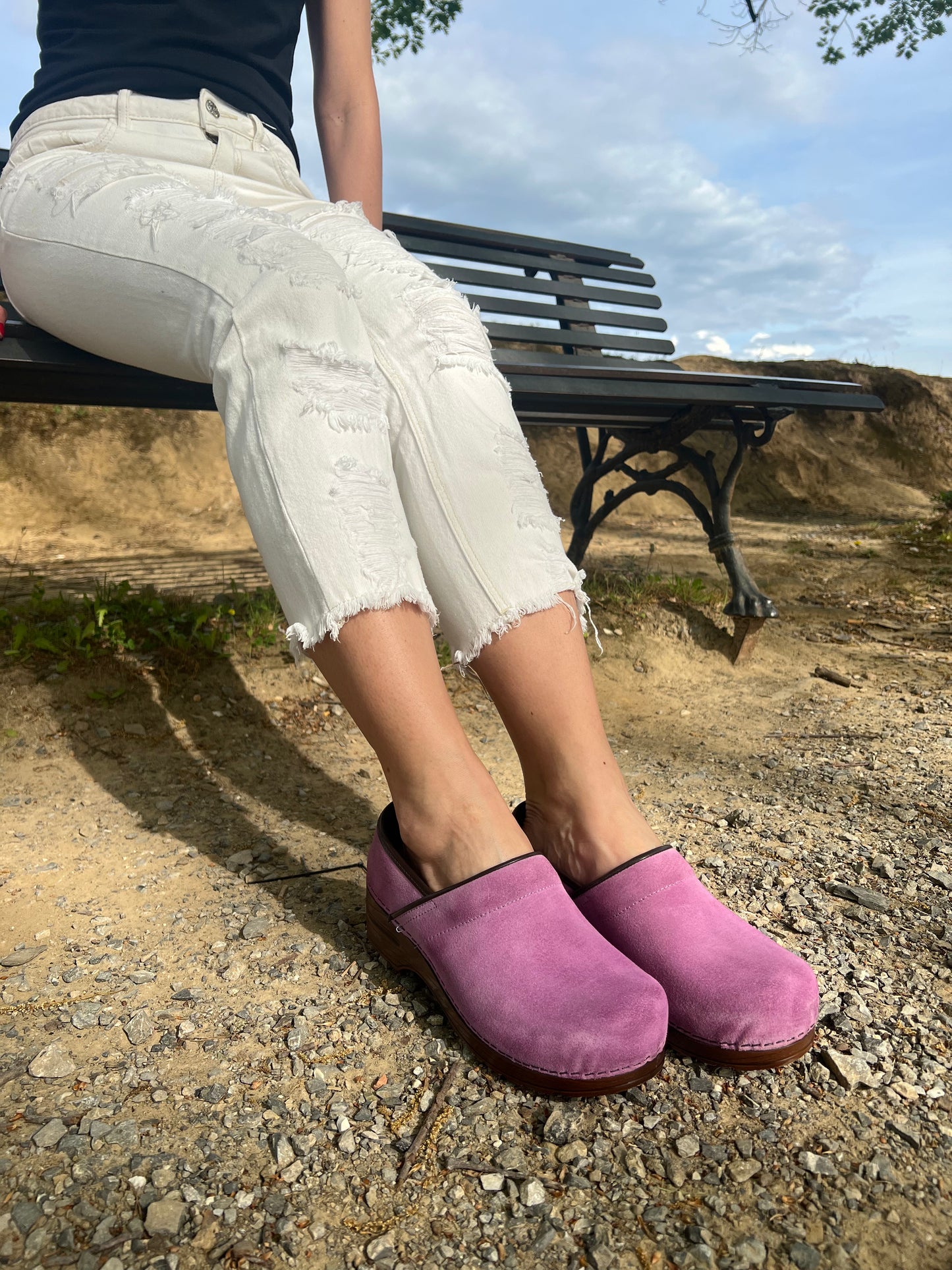 CLOGS SUEDE LILLA