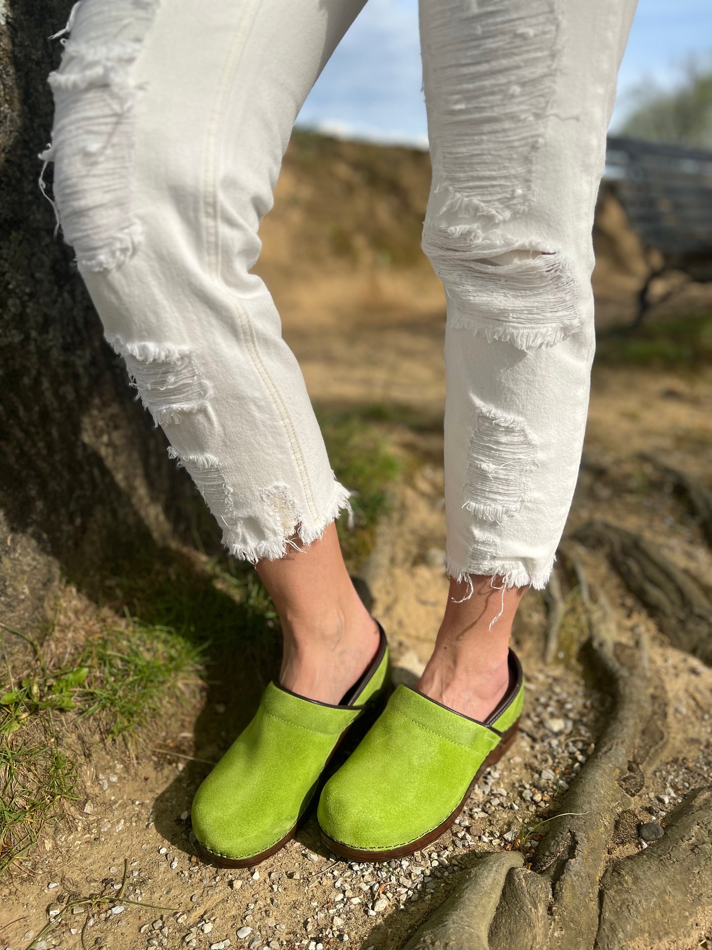 CLOGS SUEDE VERDE