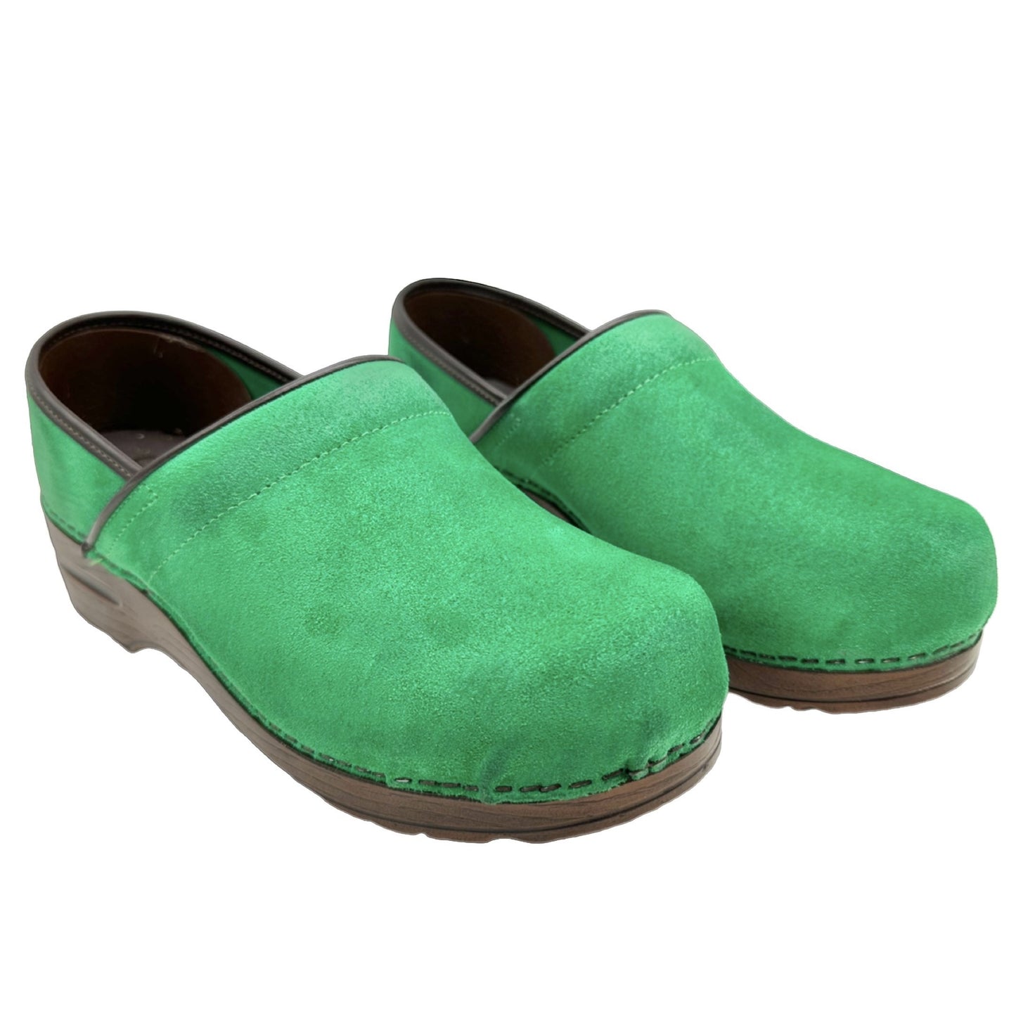 CLOGS SUEDE VERDE SMERALDO