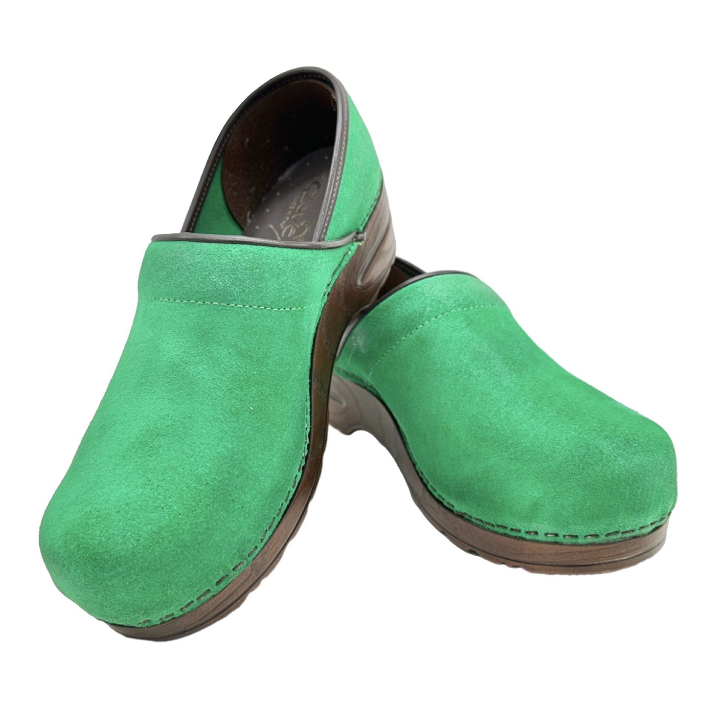 CLOGS SUEDE VERDE SMERALDO