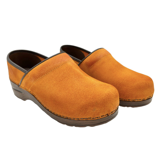 CLOGS SUEDE ARANCIO