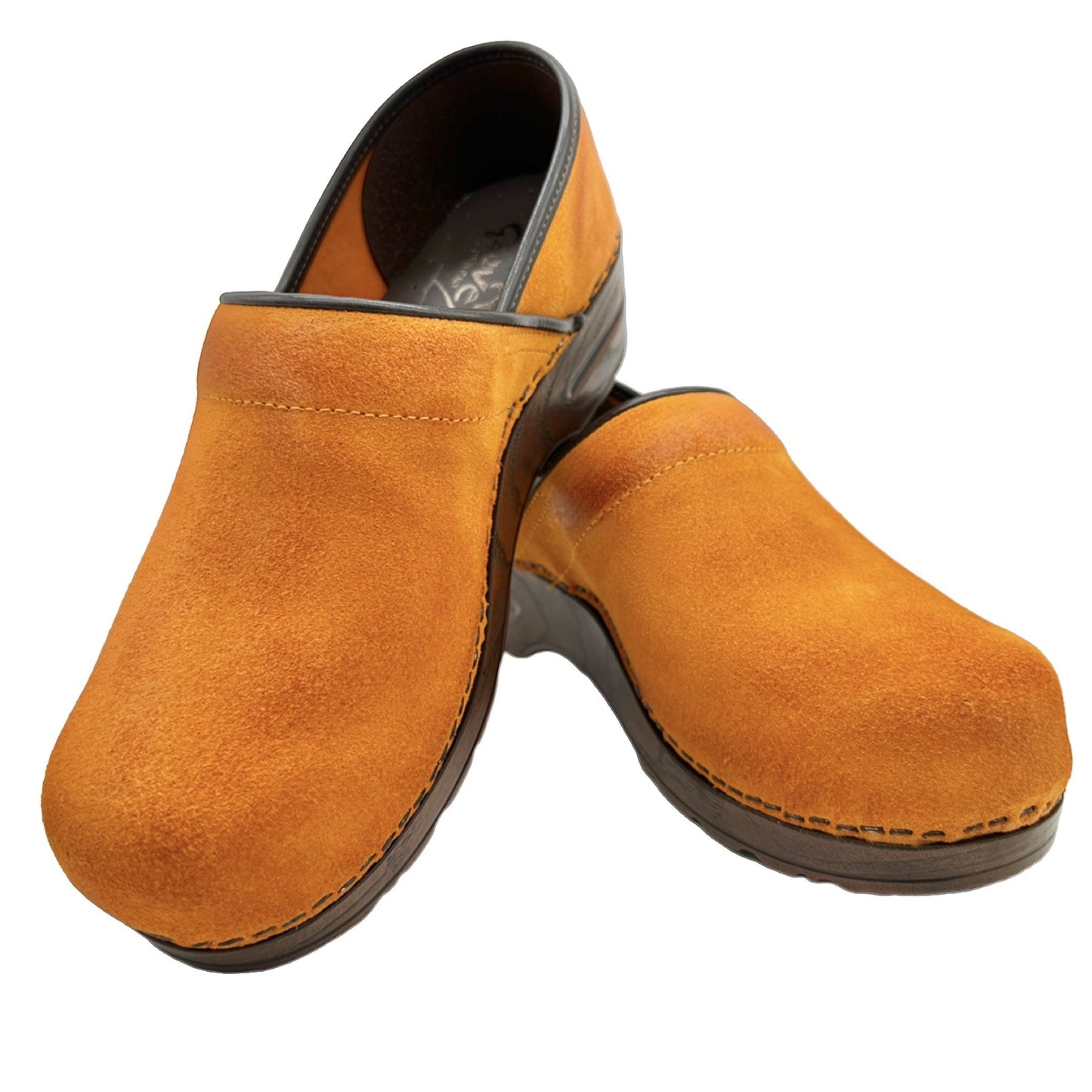 CLOGS SUEDE ARANCIO