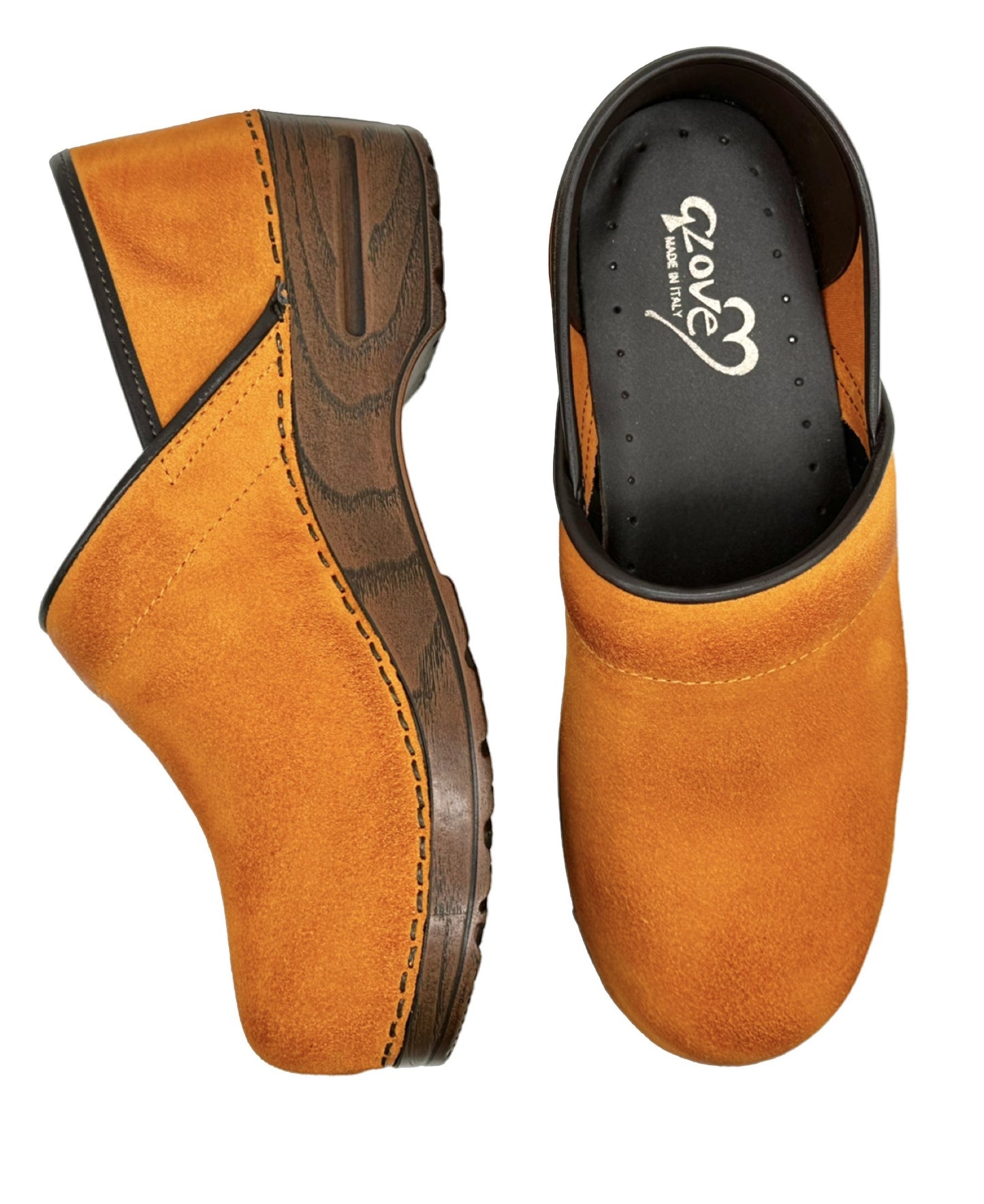 CLOGS SUEDE ARANCIO