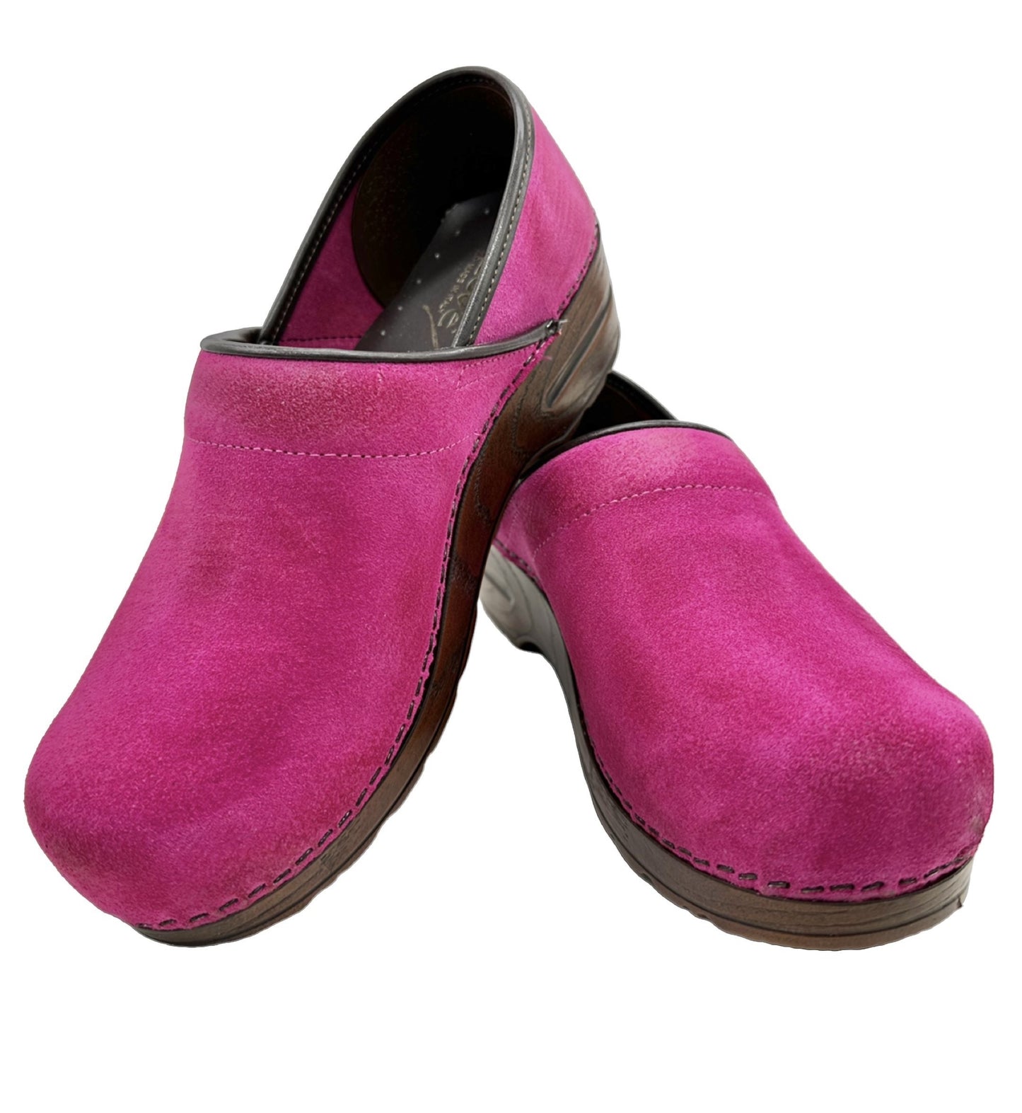 CLOGS SUEDE FUXIA