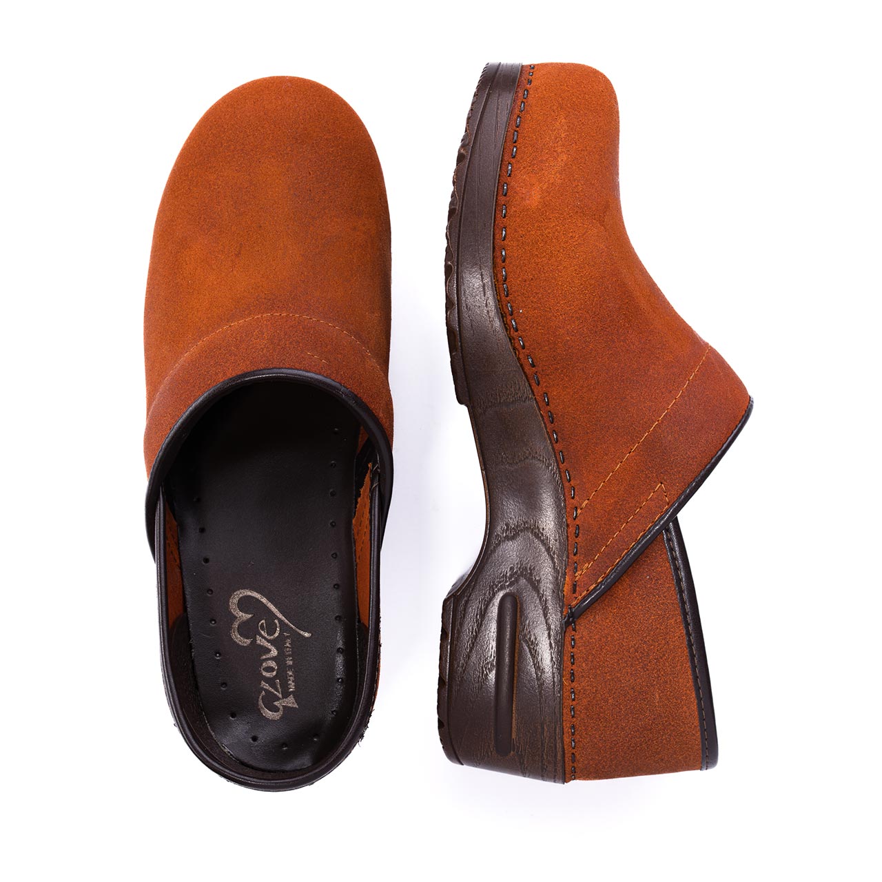 vintage clog arancio